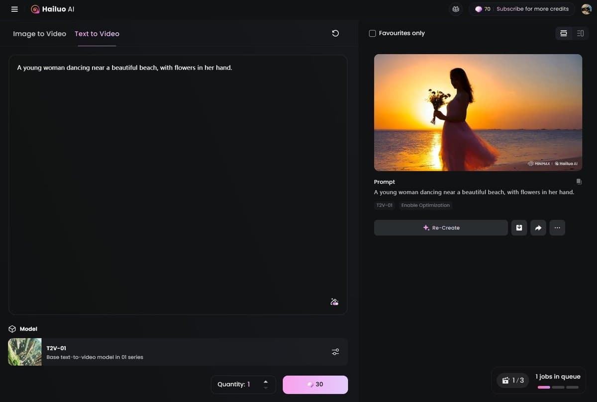 Hailuo AI platform showing Chinese-developed video generation technology with unique style capabilities