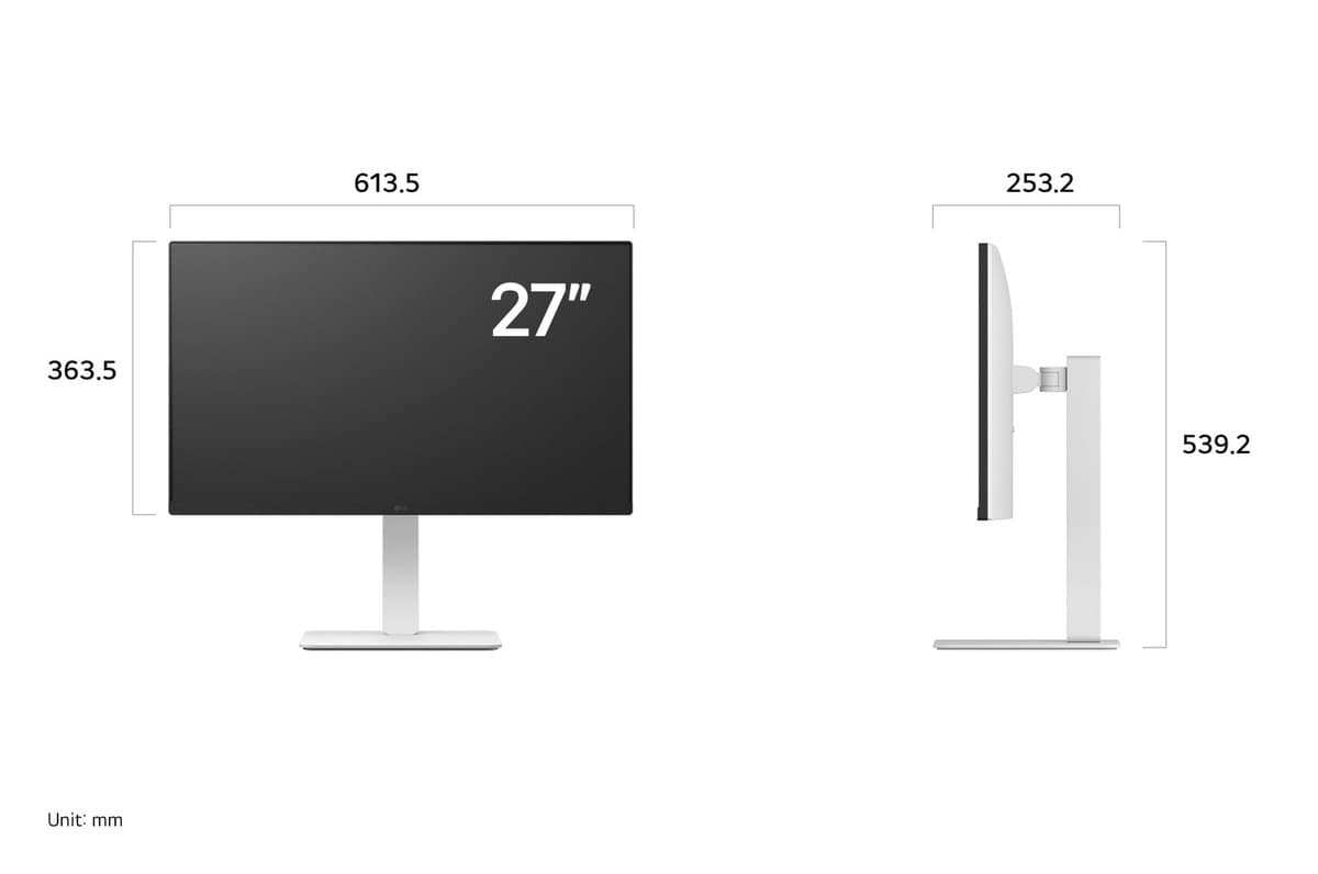 LG 27-inch 4K IPS monitor displaying crisp text and graphics