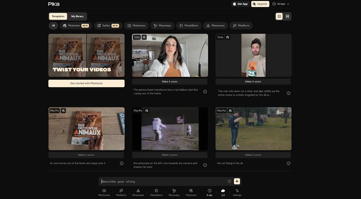 Pika AI video generation for social media