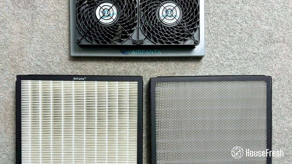 AirFanta 3Pro air purifier showing its unique PC fan design
