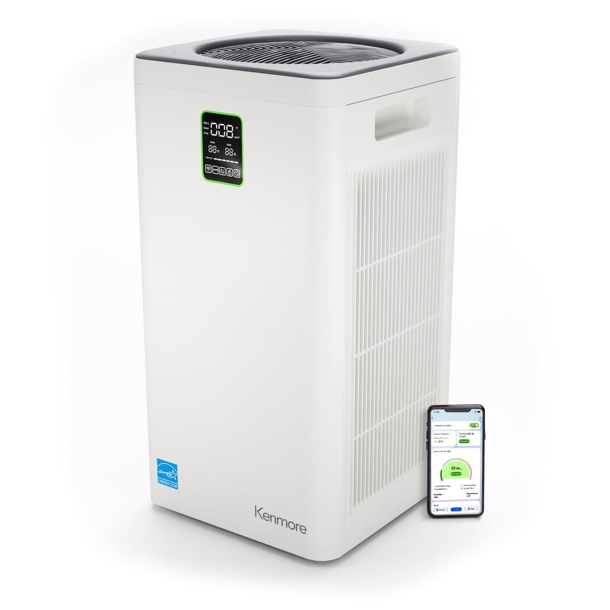Kenmore Smart 2300E air purifier in large family room