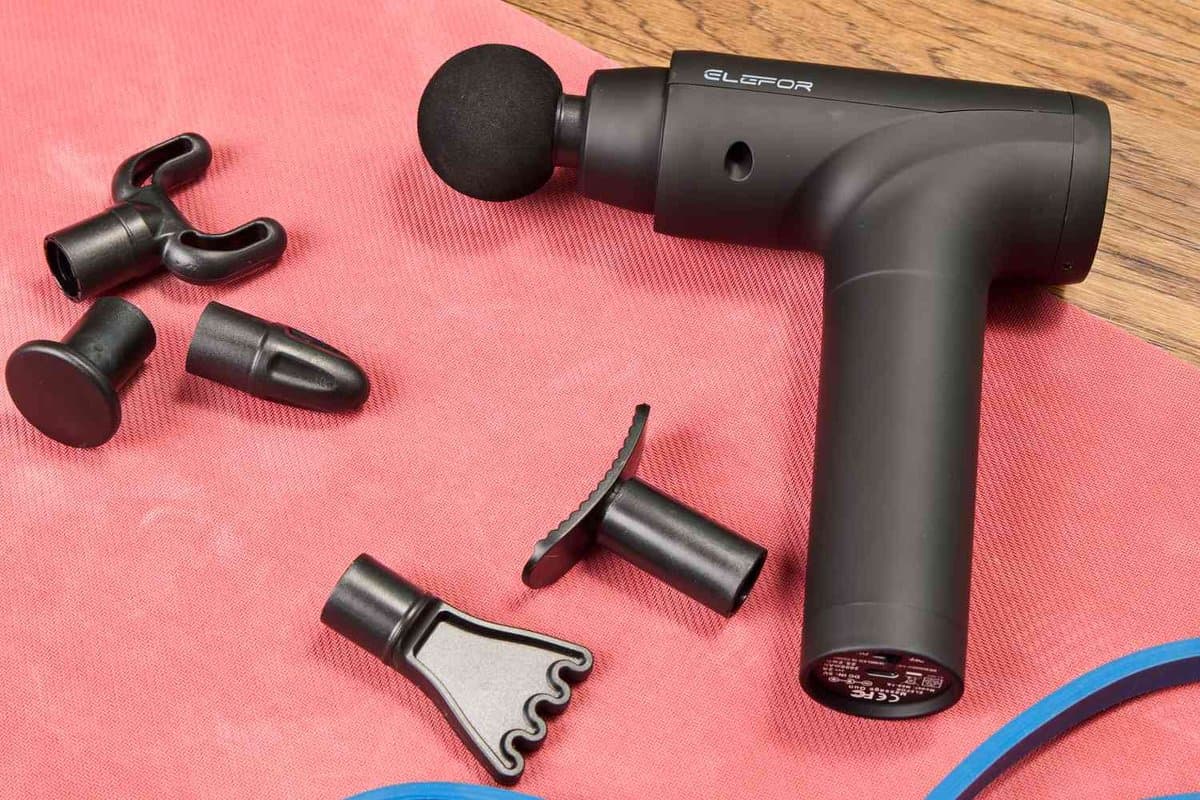 Budget massage gun with 10 attachment heads