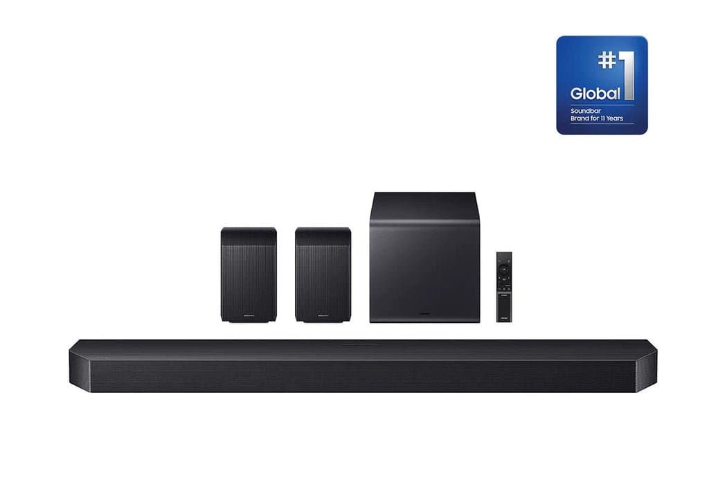 Samsung HW-Q990F soundbar system with wireless subwoofer and rear speakers