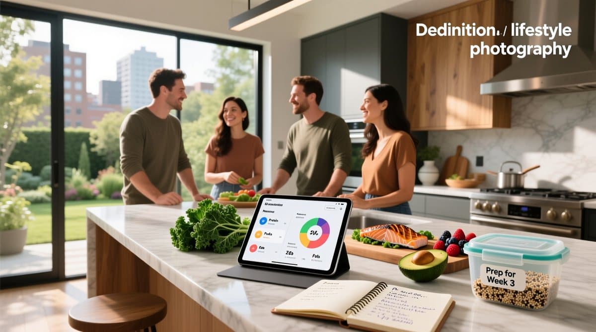 PlanEat AI app interface displaying automated meal plans and grocery lists