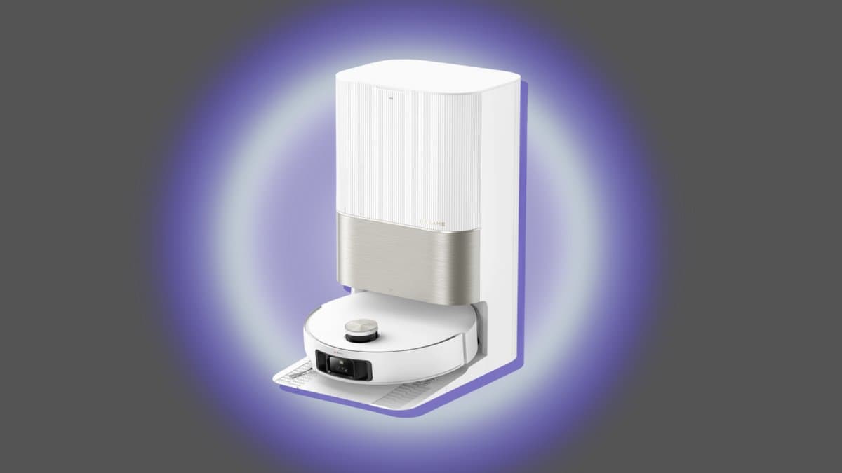 Dreame X50 robot vacuum in premium design showing its sophisticated sensor array