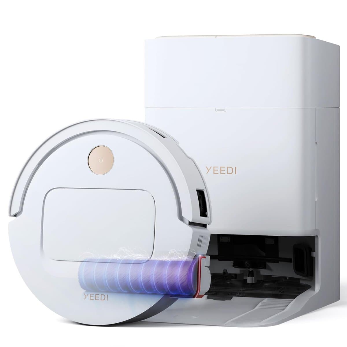 Yeedi M14 Plus robot vacuum in compact form factor with self-empty dock