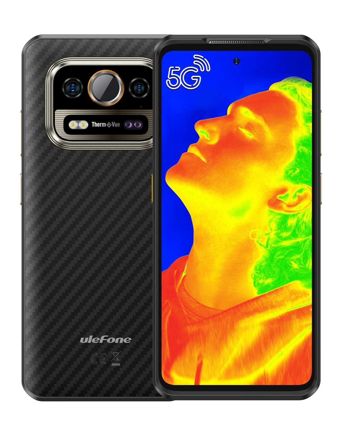 Ulefone Armor 24 showing its thermal imaging camera in use detecting heat signatures