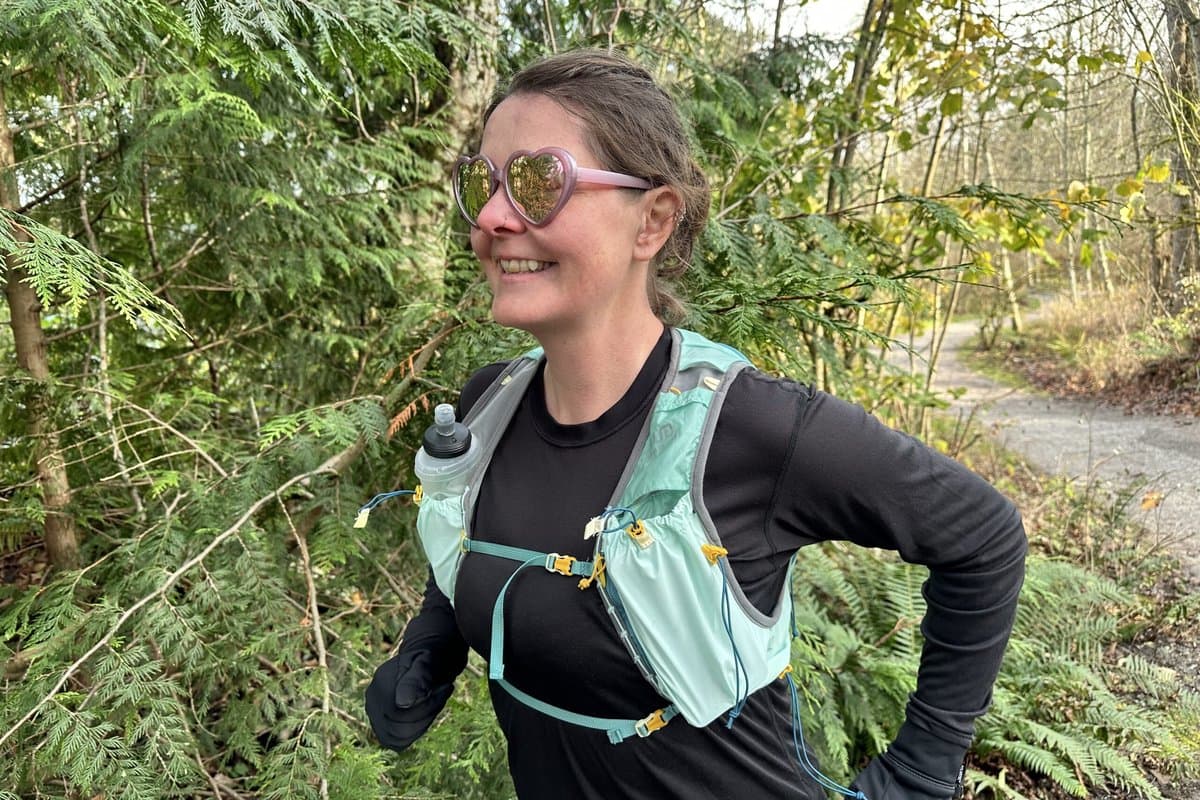 Ultimate Direction Ultra Vest 6.0 with trekking pole attachments and extensive storage