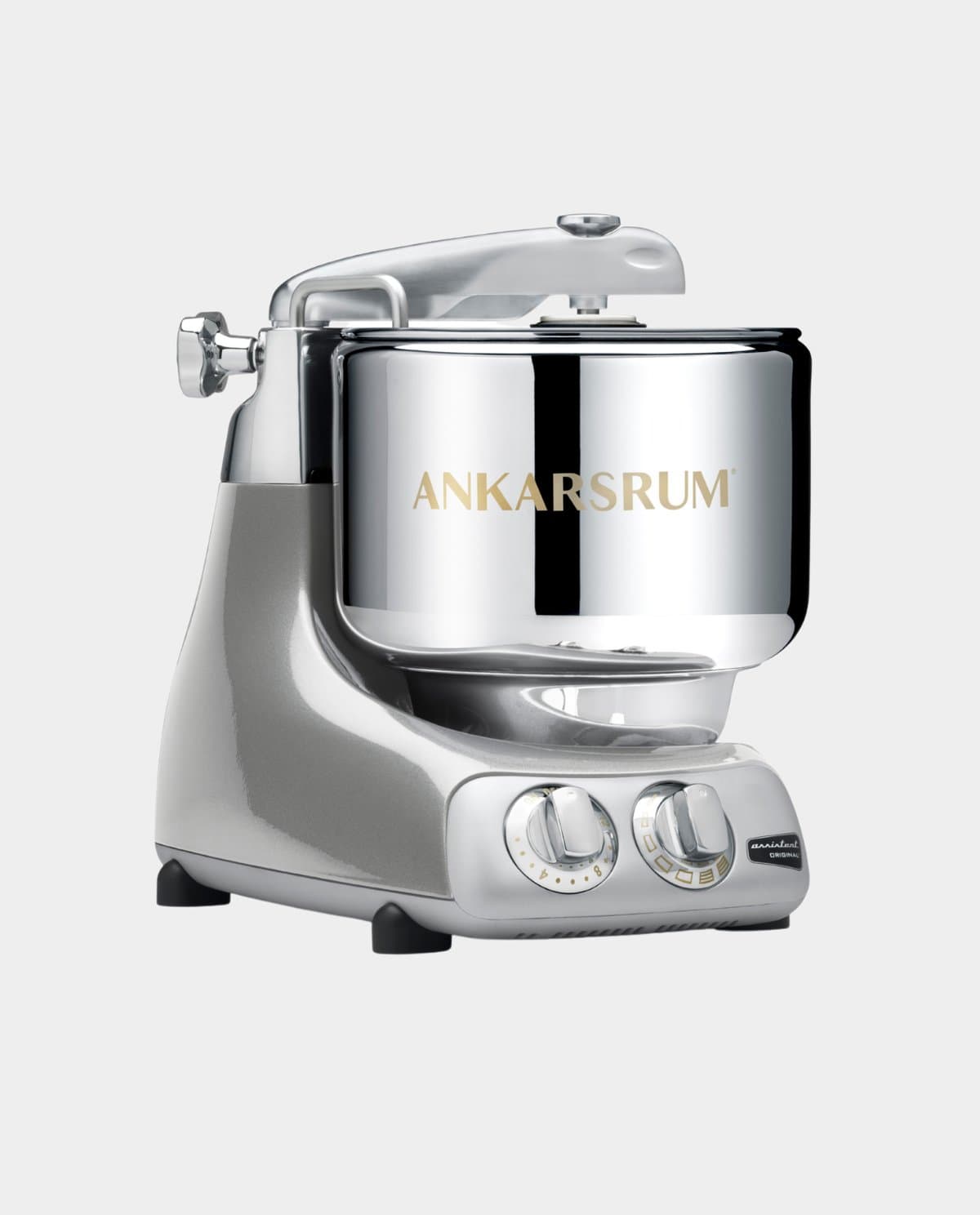 Ankarsrum mixer with distinctive design and digital control panel