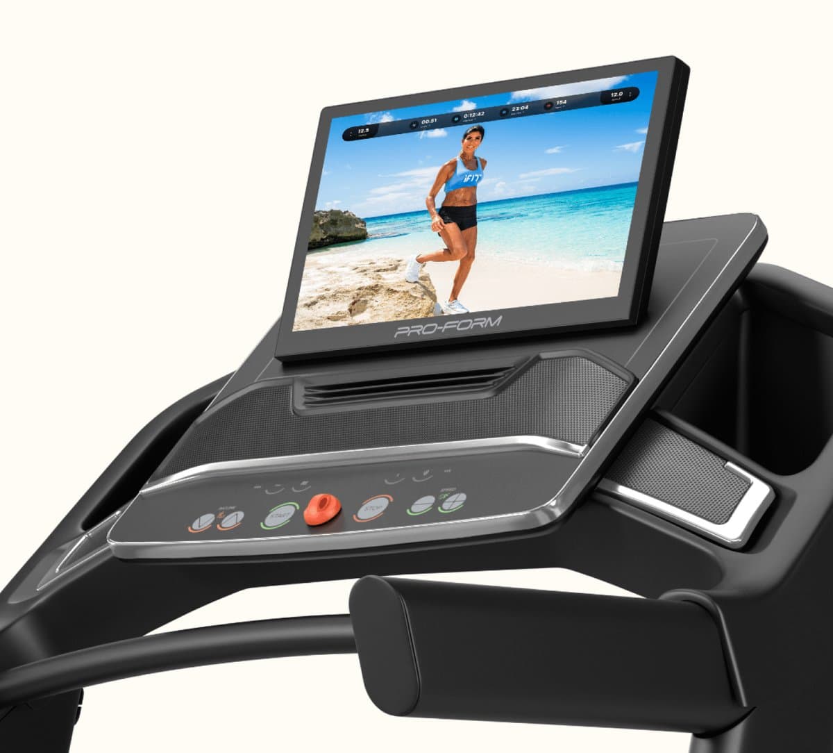 ProForm Pro 9000 treadmill with large iFIT touchscreen in home gym setting
