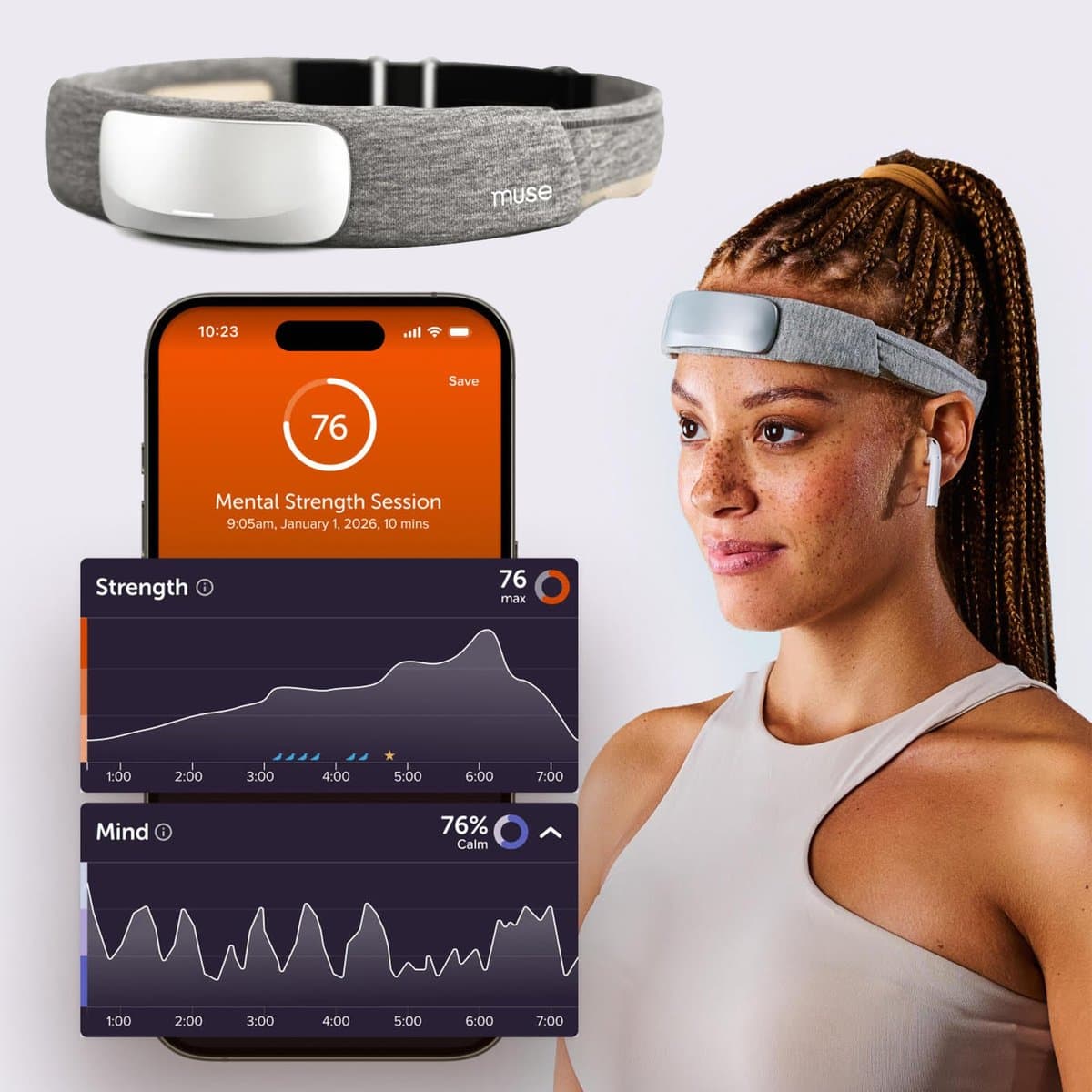 Muse S Athena EEG headband for sleep tracking
