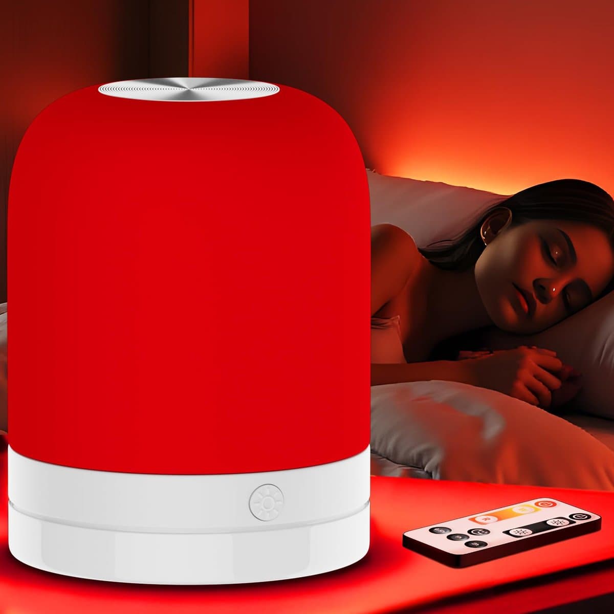 Sleepal AI Lamp showing dynamic light therapy