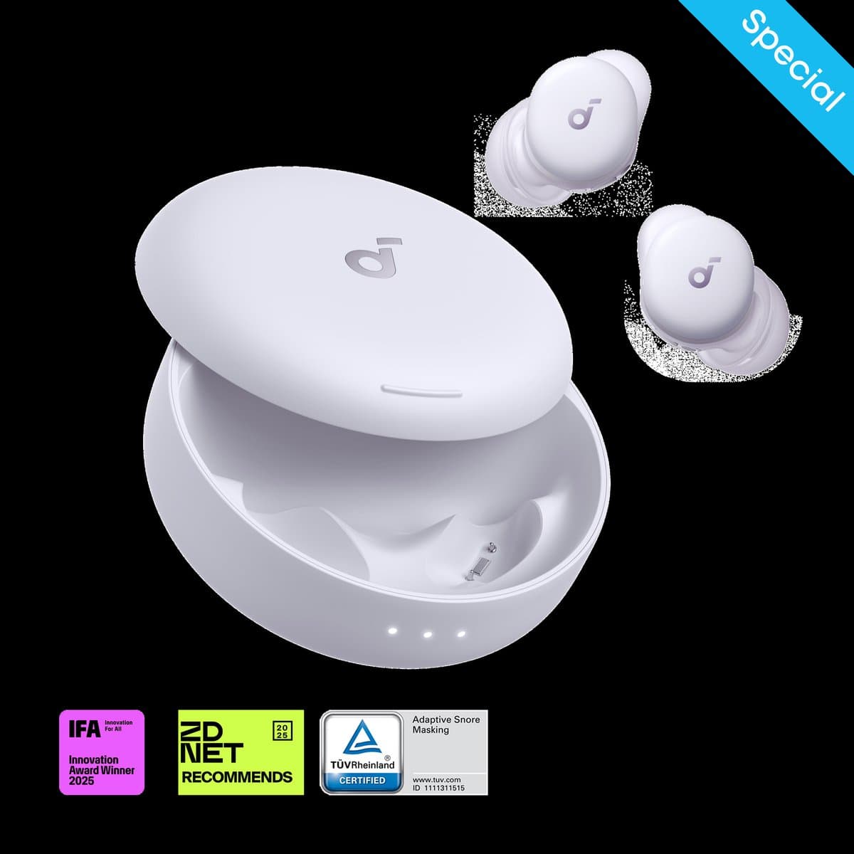 Soundcore Sleep A30 Special earbuds for comfortable overnight wear