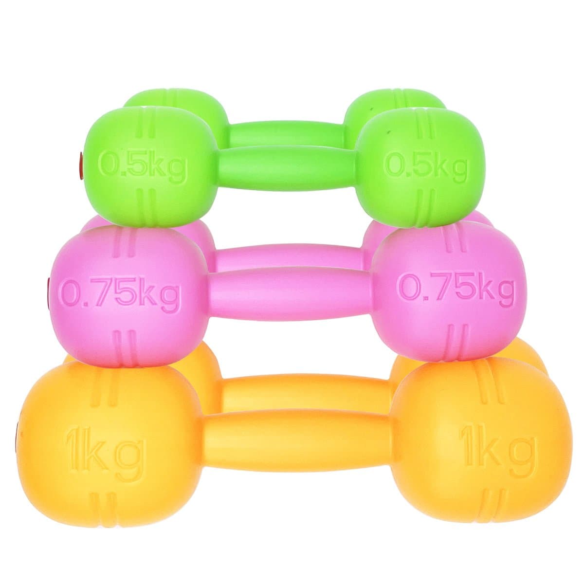 Kasebro kids exercise set with adjustable dumbbells and kettlebells