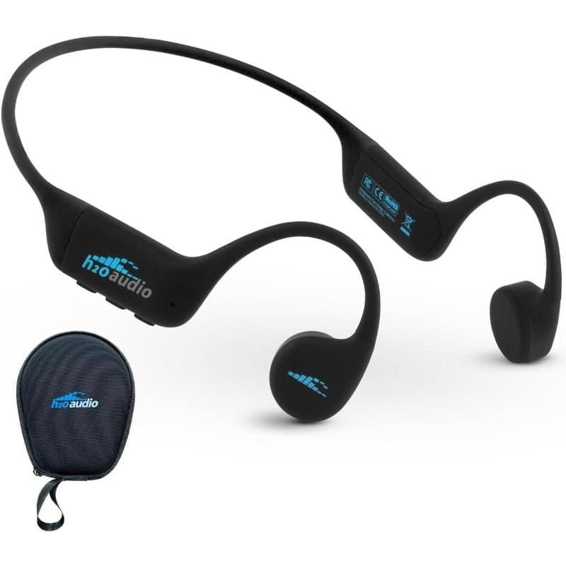 H2O Audio TRI 2 waterproof bone conduction headphones with swimming cap and goggles