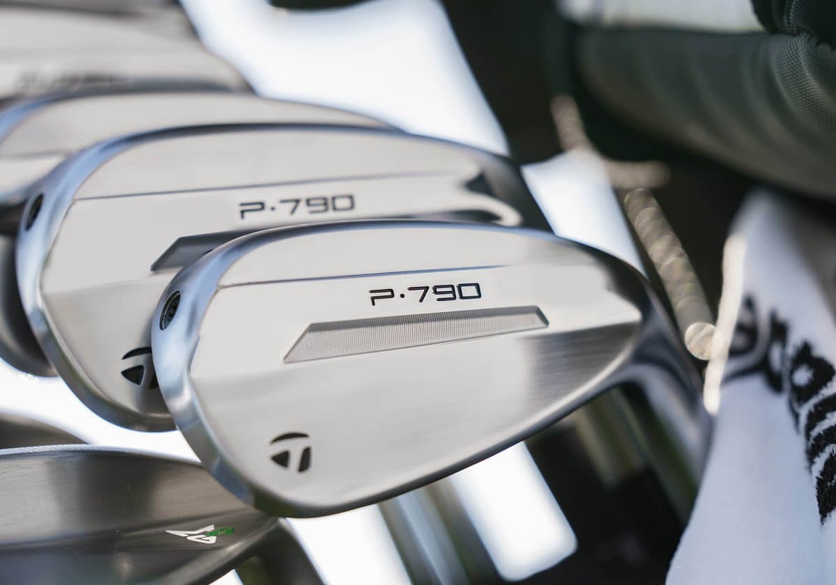 TaylorMade P790 irons showcasing updated design