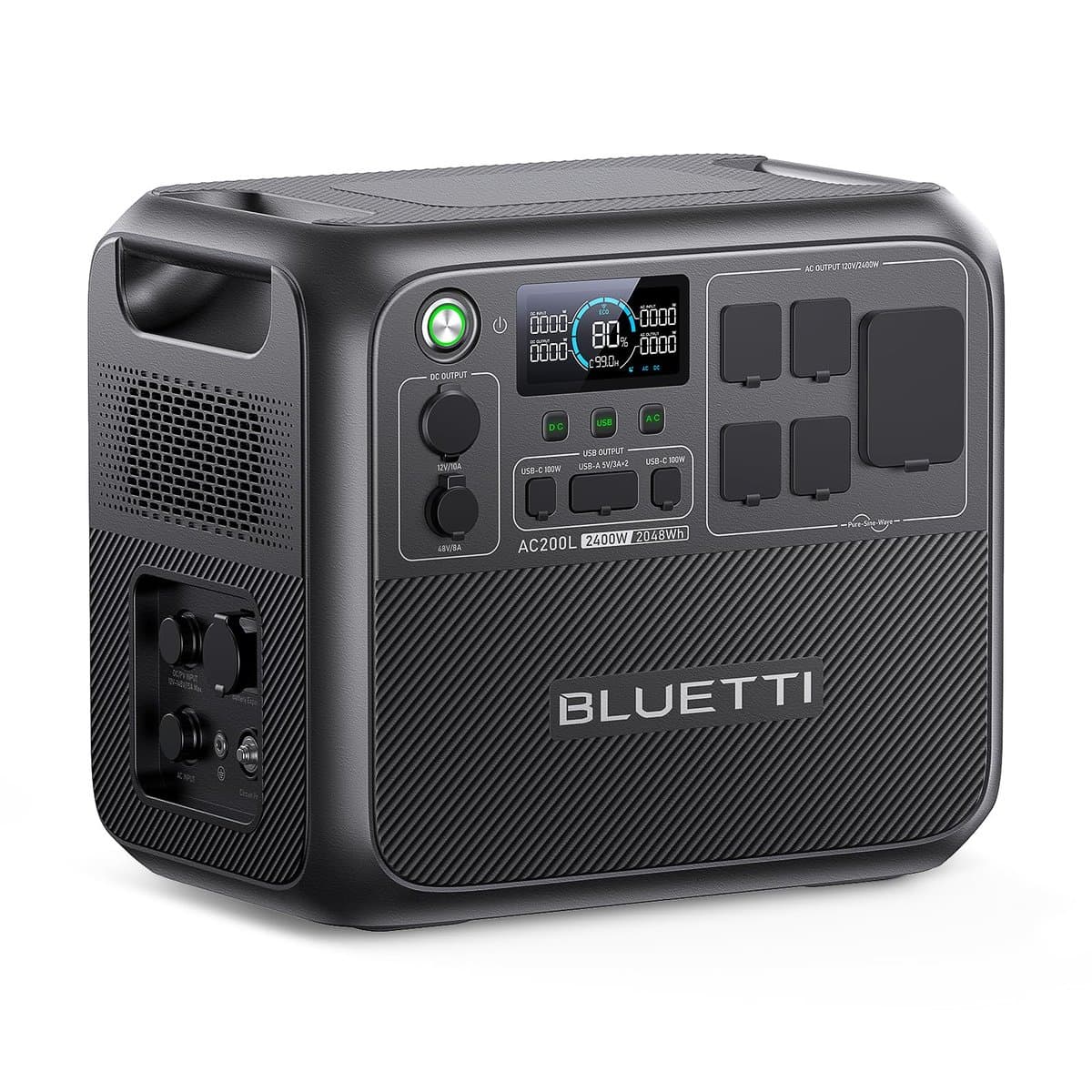 Bluetti AC200L power station with LiFePO4 battery indicator