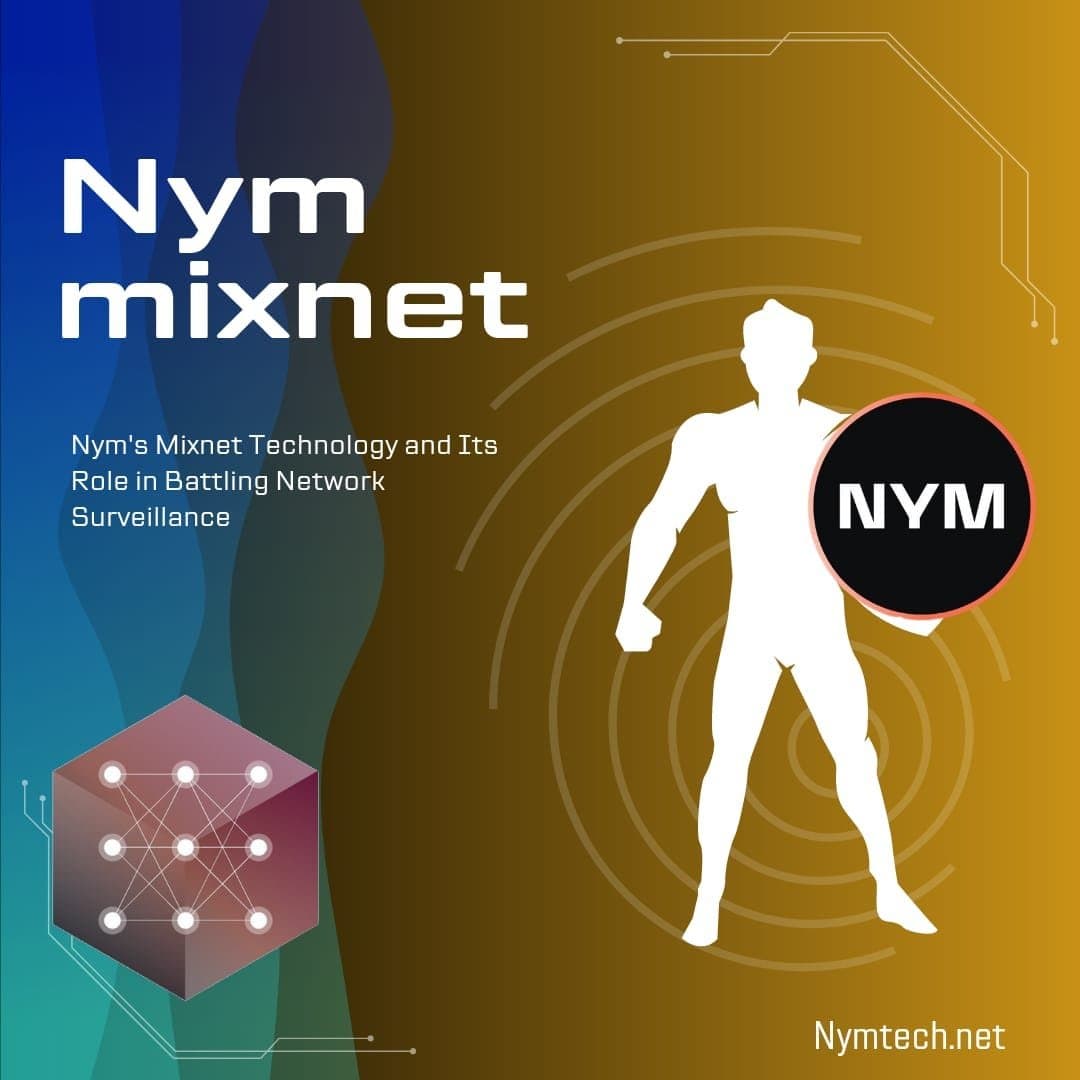 NymVPN mixnet architecture diagram showing multi-layer routing and metadata protection